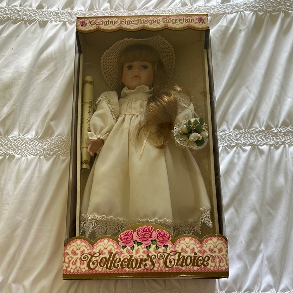 Collector’s Choice Genuine Fine Bisque Porcelain Doll